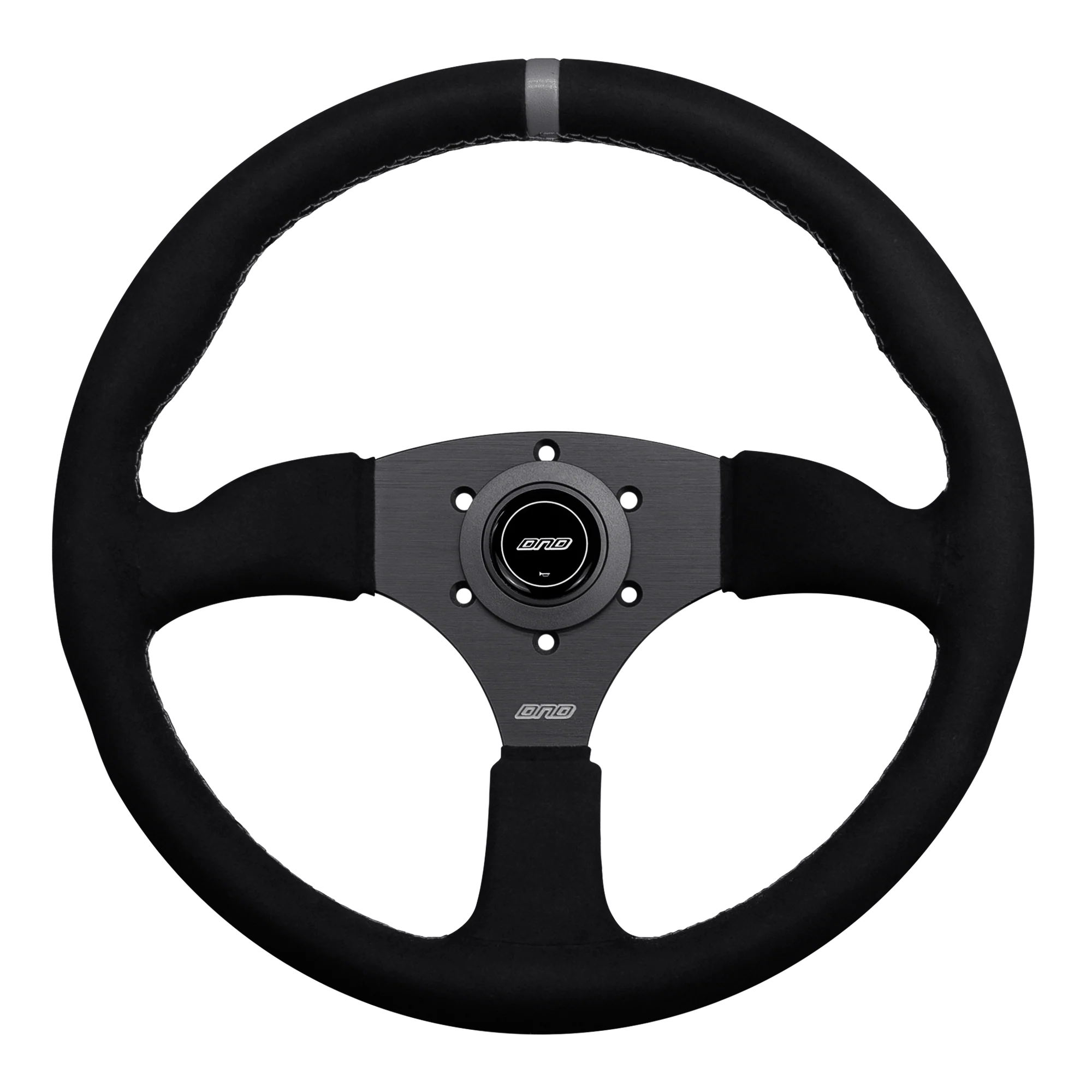 DND 350mm Alcantara Black 50mm Deep Grey Stitching Touring Steering Wheel