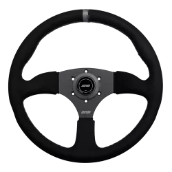 DND 350mm Alcantara Black 50mm Deep Grey Stitching Touring Steering Wheel