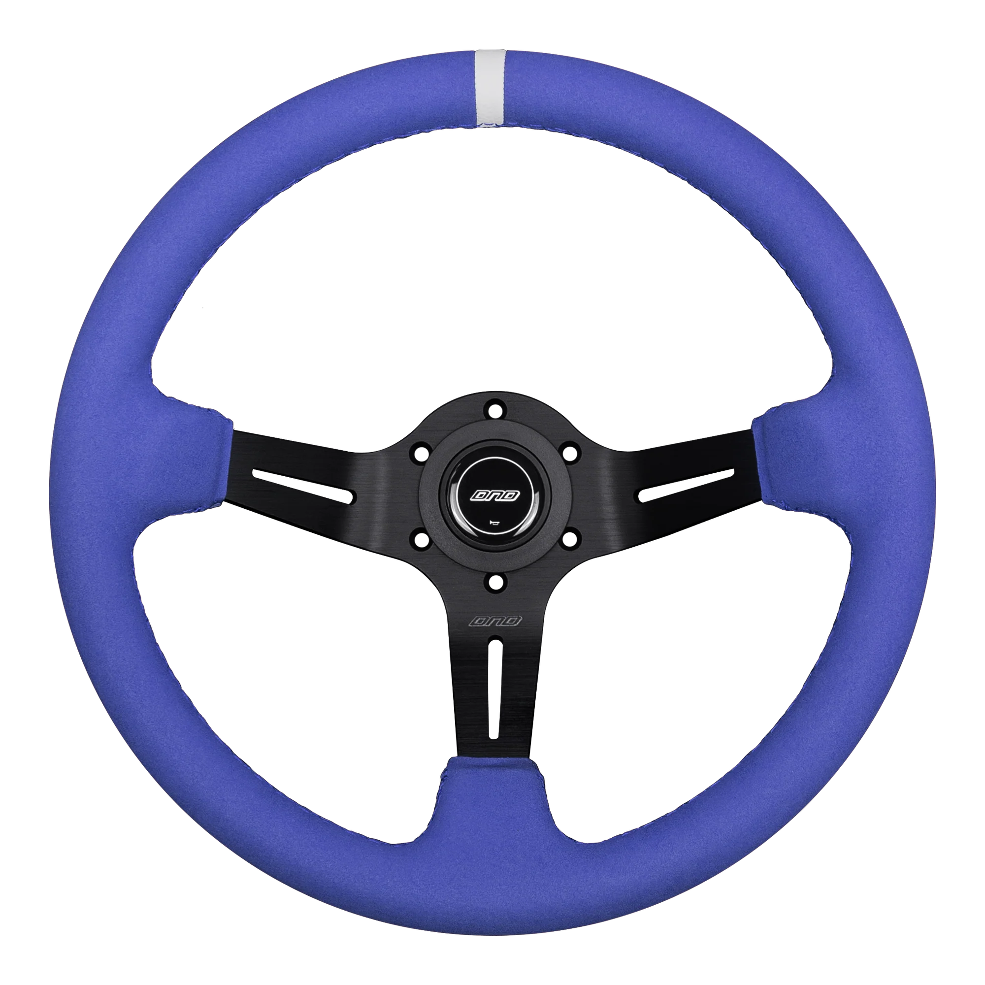 DND 350mm Full Color Blue Alcantara 75mm Deep Race Steering Wheel
