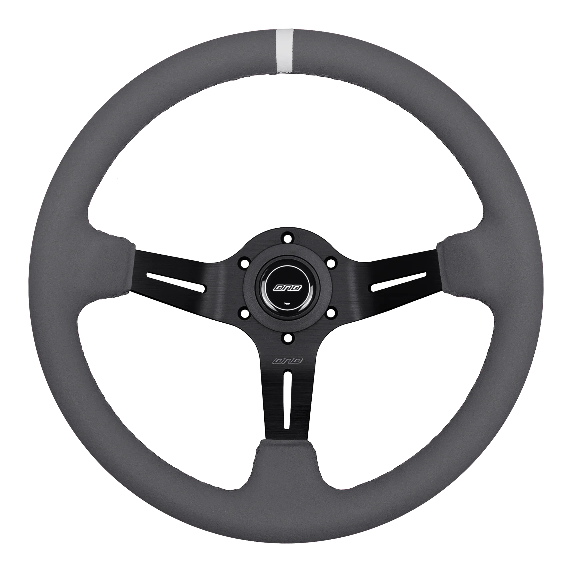 DND 350mm Full Color Grey Alcantara 75mm Deep Race Steering Wheel
