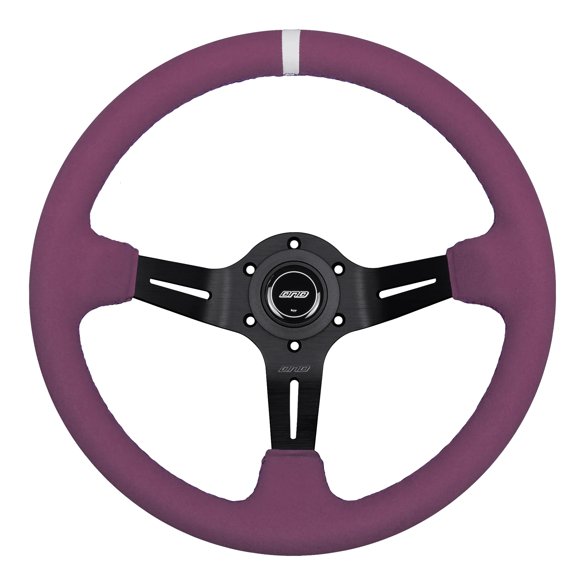 DND 350mm Full Color Purple Alcantara 75mm Deep Race Steering Wheel