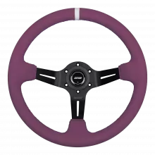 DND 350mm Full Color Purple Alcantara 75mm Deep Race Steering Wheel