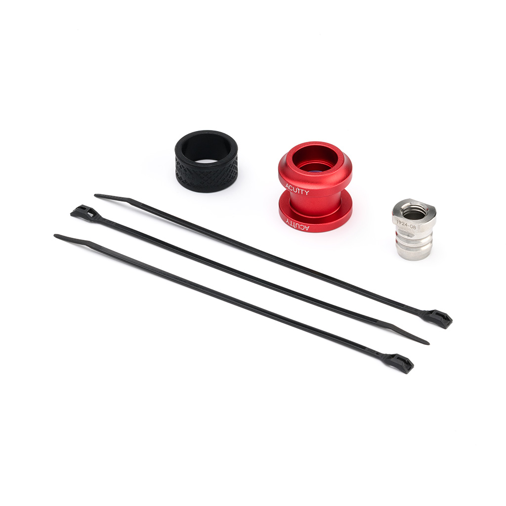 Acuity Satin Red Aluminum Finish Shift Boot Collar Upgrade for M10x1.5 Shifters