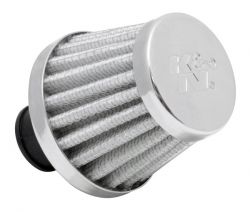 K&N White 2 inch Base Rubber Base Crankcase Vent Filter