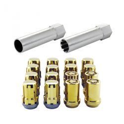McGard Chrome/Gold SplineDrive Wheel Installation Kit: 16 Pack M12 x 1.5