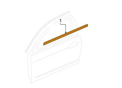 Honda 02-06 RSX Driver Side Door Molding Assembly