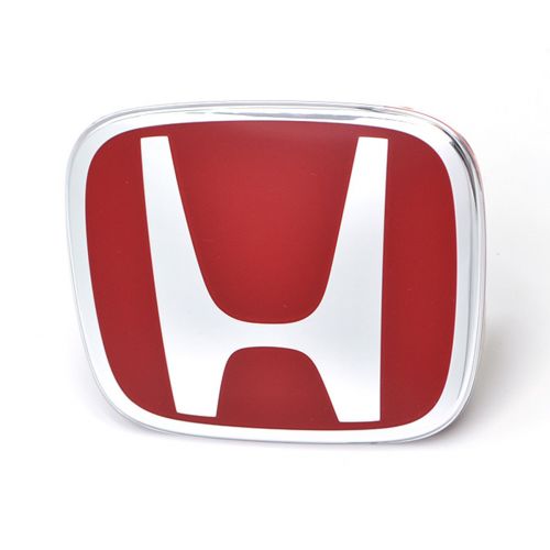 Honda Red Logo Civic Type R Carbon Fiber Look Graphic Metal License Plate