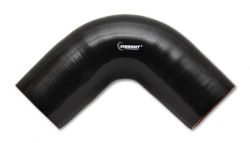 Vibrant Black ReInforced Silicone Coupler 90 Degree Elbow 1.75 I.D. x 4