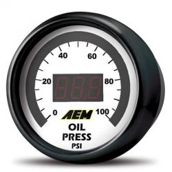 AEM Oil/Fuel Pressure Gauge 0-100psi