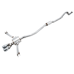 AWE Tuning 17-21 Civic Si Touring Edition Black Triple Tip Exhaust with Front Pipe