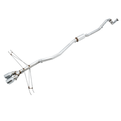 AWE Tuning 17-21 Civic Si Track Edition Black Triple Tip Exhaust with Front Pipe