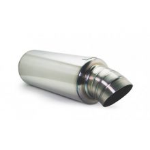 Blox Racing Silver 3" Turndown Tip Universal Muffler
