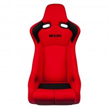 Braum Venom-R Series Red Cloth Fixed Back Bucket Racing Seat: Single