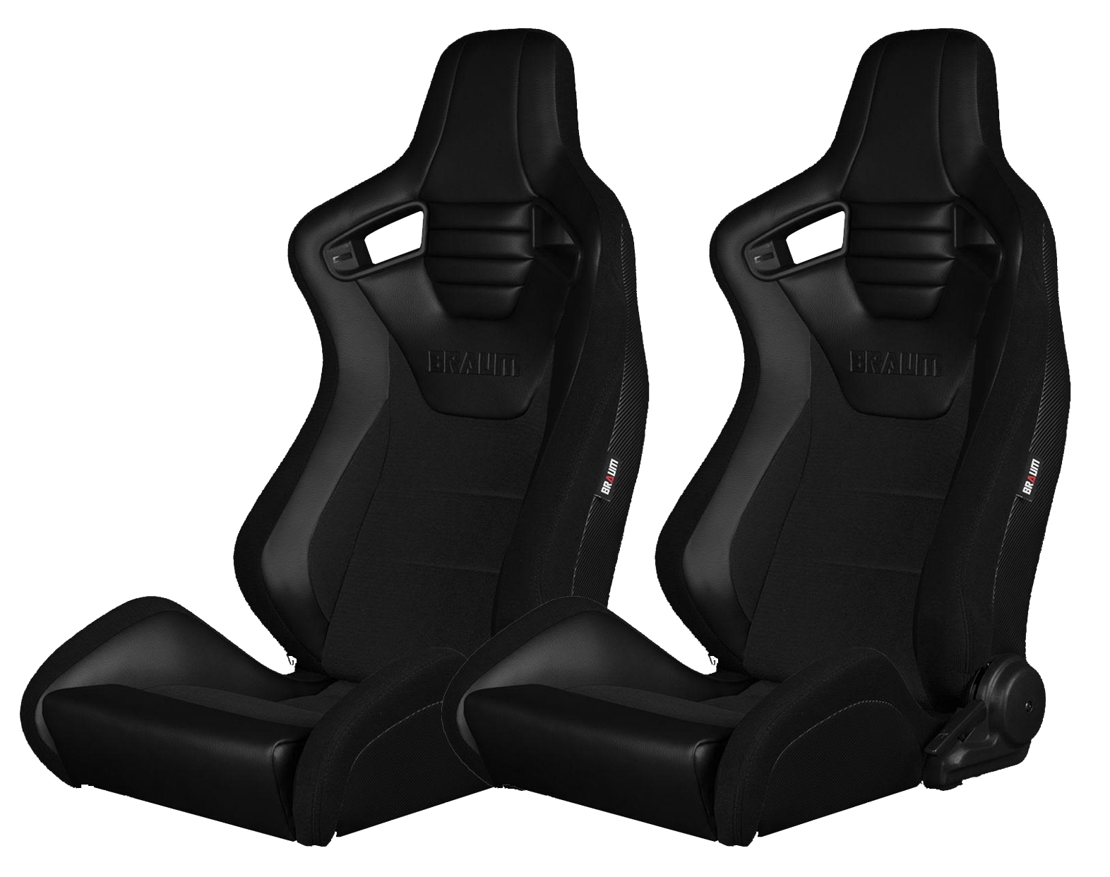 Braum Elite-S Black Leatherette Racing Seats