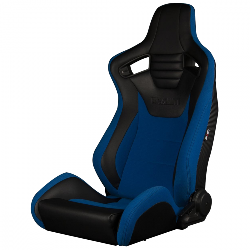 Braum EliteS Black and Blue Leatherette Racing Seats K Series Parts