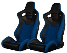 Braum Elite-S Black and Blue Leatherette Racing Seats