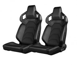 Braum Alpha-X Low Base Version Black Racing Seats: Pair