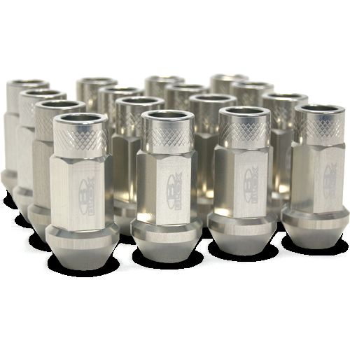 Blox Racing Silver M12 x 1.5 Street Series Lug Nuts 16 Pack