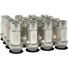 Blox Racing Silver M12 x 1.5 Street Series Lug Nuts 16 Pack