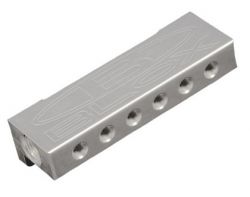 Blox Racing Silver Surface-Mount Vacuum Manifold Block