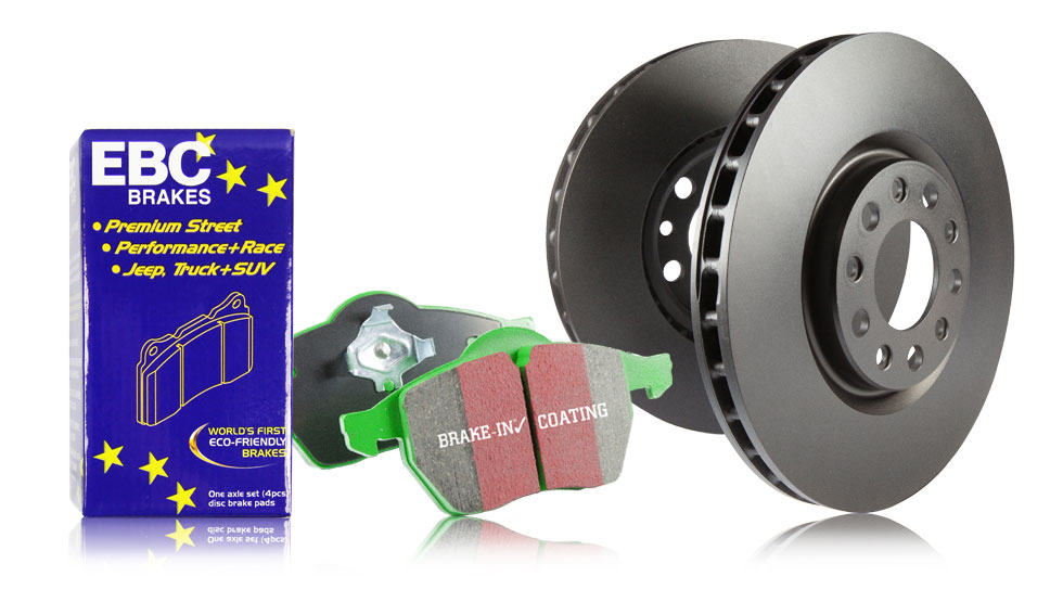 EBC 16-18 Civic / 03-11 Element Front Greenstuff Brake Pads and RK Rotors