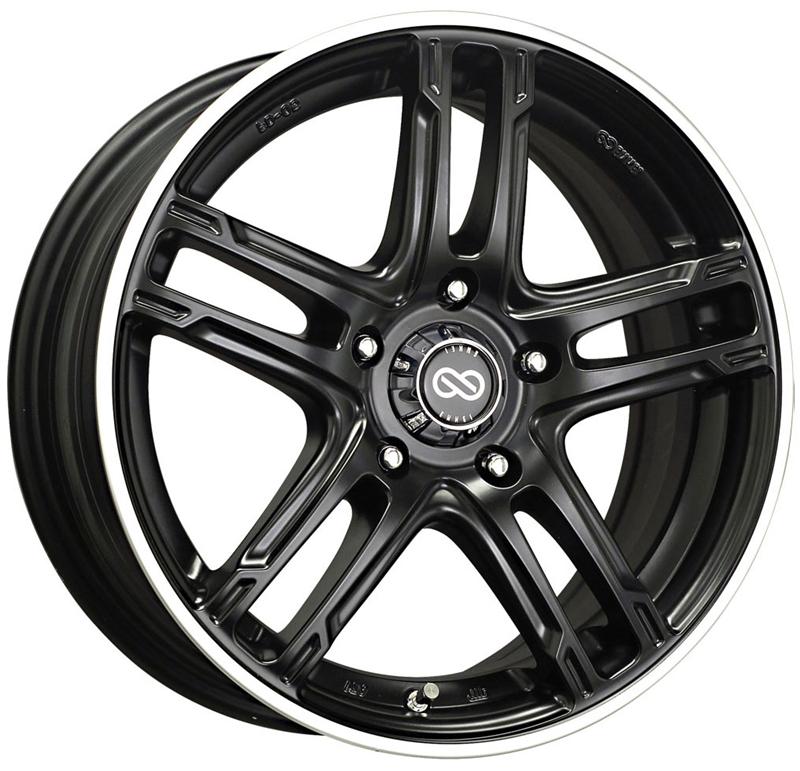 Enkei FD-05 15x7 5X114.3 38mm Offset 72.62 Bore Dia Black Machined Wheel