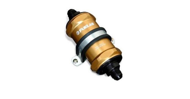 Fuelab Gold -6AN In-Line Fuel Filter (10 Micron)