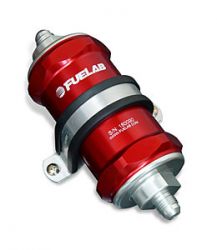 Fuelab Red -8AN In-Line Fuel Filter (10 Micron)