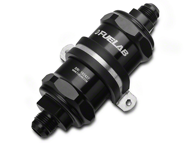Fuelab Black -10AN In-Line Fuel Filter (40 Micron SS Element)