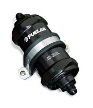 Fuelab Black -8AN In-Line Fuel Filter (75 MIcron SS Element)