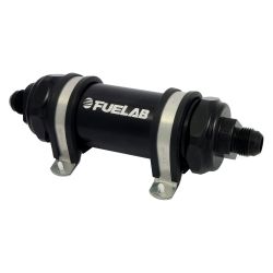 Fuelab Black -8AN In-Line Long Fuel Filter (10 Micron Fabric Element)