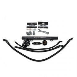 K-Tuned 6AN Center Feed Fuel System w/ Black Fuel Rail