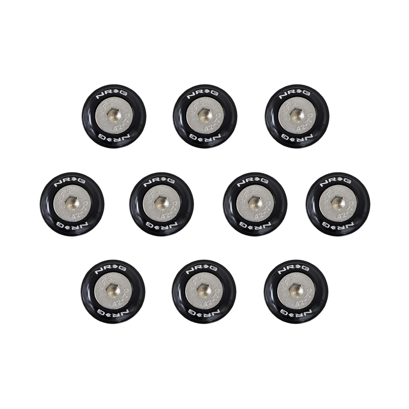 NRG Black Fender Washer Kit for Plastic