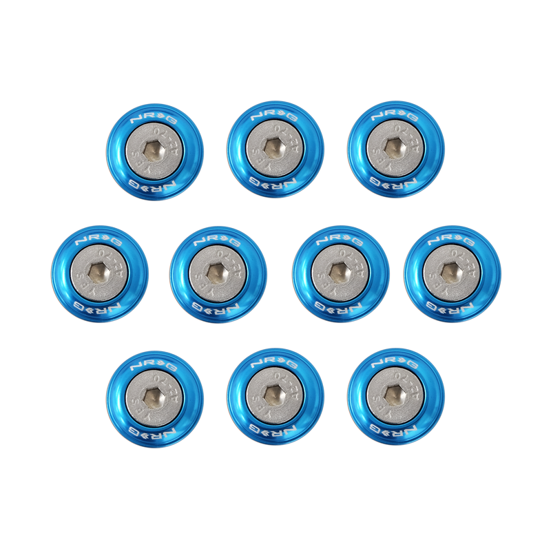 NRG Blue Fender Washer Kit for Plastic