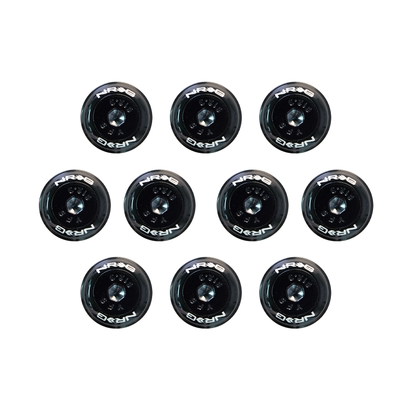 NRG Black Fender Washer Dress Up Kit Set of 8