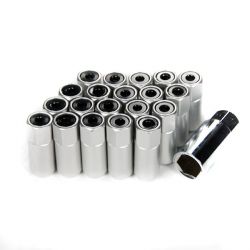 Godspeed Project Silver Type 5 55mm Lug Nuts 20 Piece Set M12 X 1.5