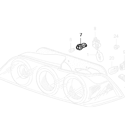 Honda 02-06 RSX / 01-11 Civic Reverse Light Tail Light T10 Socket
