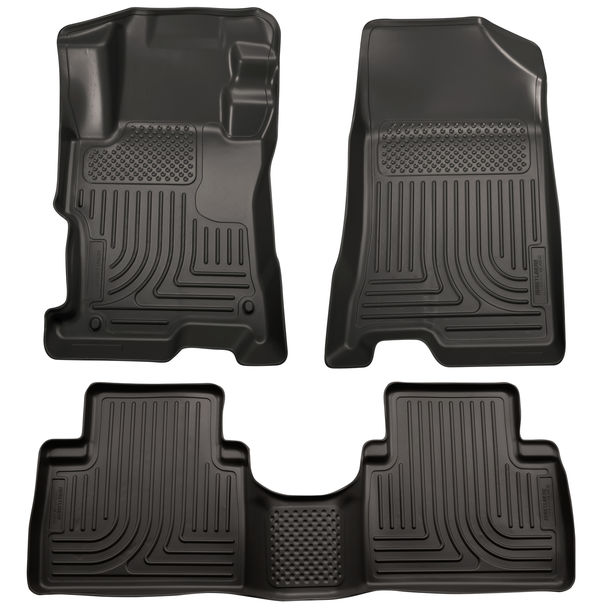 Husky 08-12 Accord Sedan Black WeatherBeater Front And Rear Floor Mats