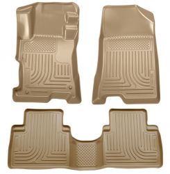Husky 08-12 Accord Sedan Tan WeatherBeater Front And Rear Floor Mats