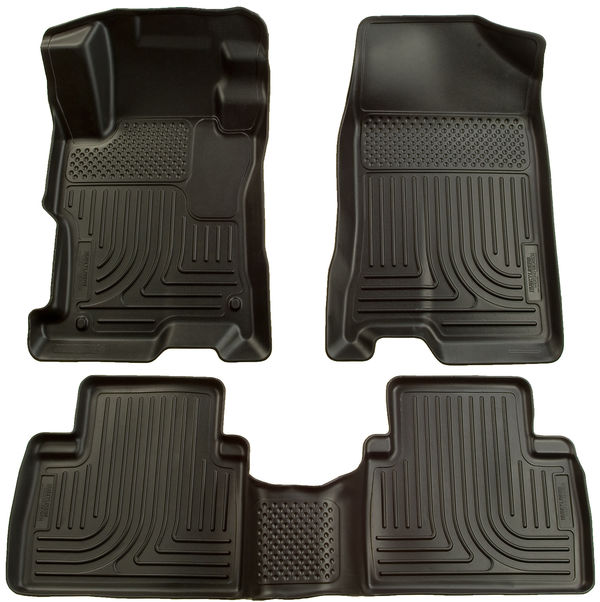 Husky 12-13 Civic Sedan Black WeatherBeater Front and Rear Floor Mats