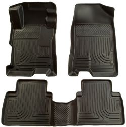 Husky 12-13 Civic Sedan Black WeatherBeater Front and Rear Floor Mats