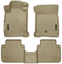 Husky 13-17 Accord Sedan WeatherBeater Tan Front & Rear Floor Liners