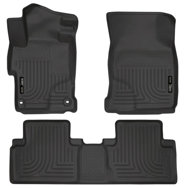 Husky 14-15 Civic Sedan Black WeatherBeater Front and Rear Floor Mats