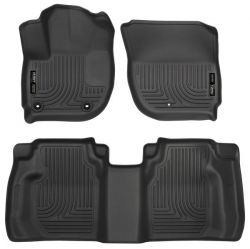 Husky 15-19 Fit Weatherbeater Black Front and Rear Floor Liners