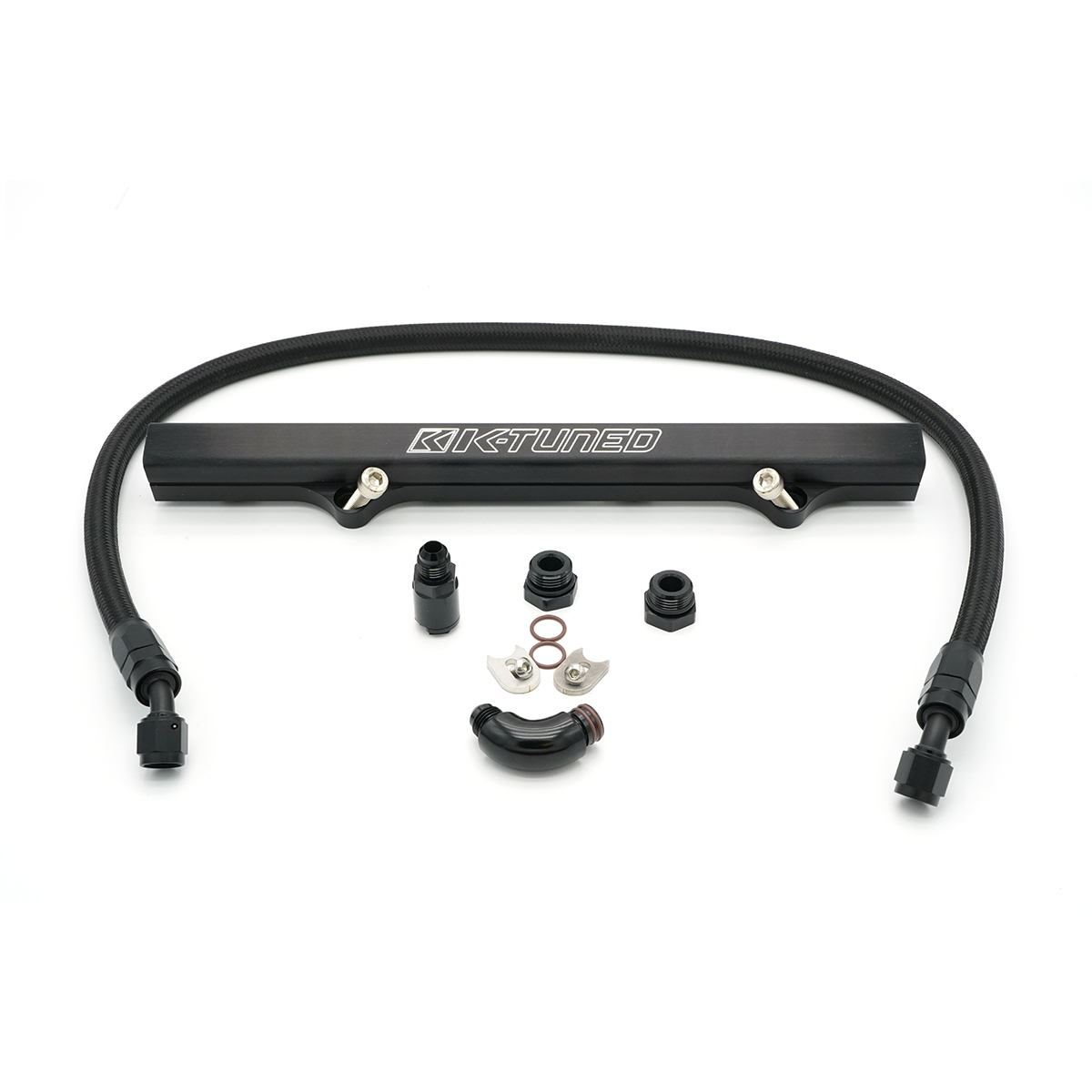 K-Tuned Black Fuel Rail Kit: Center Feed
