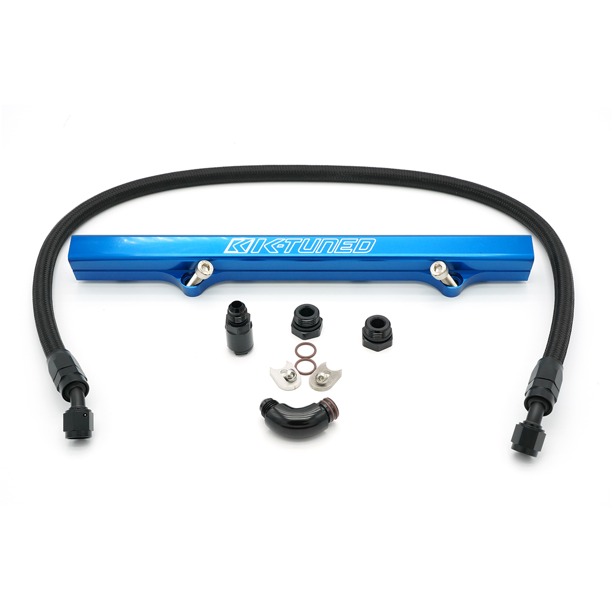 K-Tuned Blue Fuel Rail Kit: Center Feed