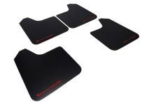 Rally Armor Universal Basic Mud Flaps Black w/ Red Logo