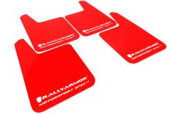 Rally Armor Universal UR Plus Mud Flaps Red w/ White Logo
