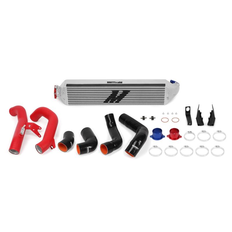 Mishimoto 16-21 Civic 1.5L Turbo Silver Intercooler With Red Pipes