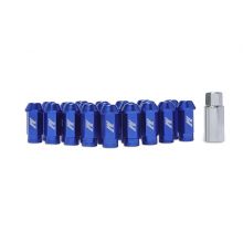Mishimoto Blue Red M12x1.5 Aluminum Lug Nuts with Lock Mishimoto Blue Red M12x1.5 Aluminum Lug Nuts with Lock